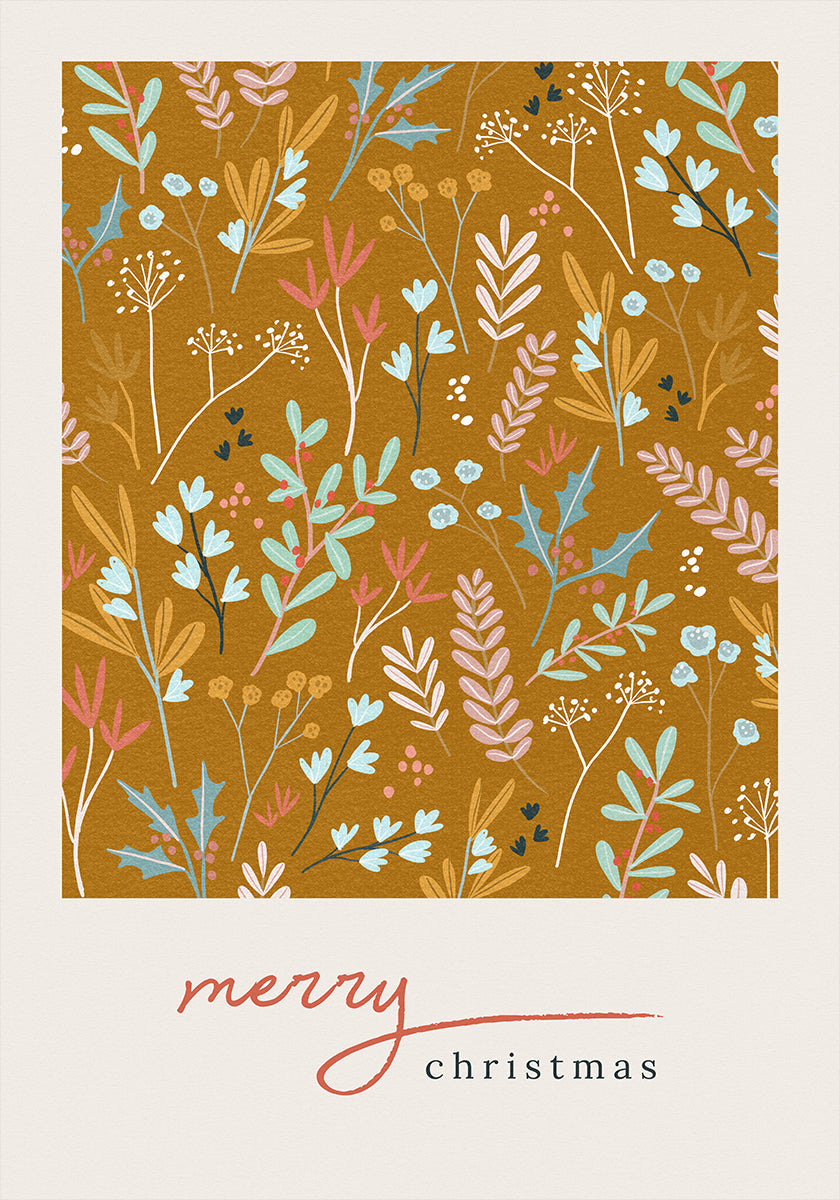 Feliz Navidad Bronce Póster