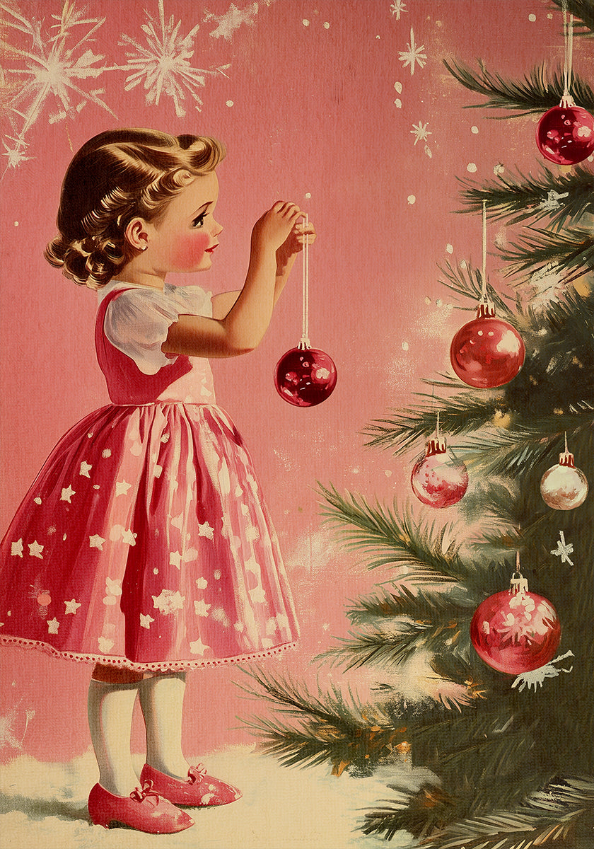 Chica con adornos Póster