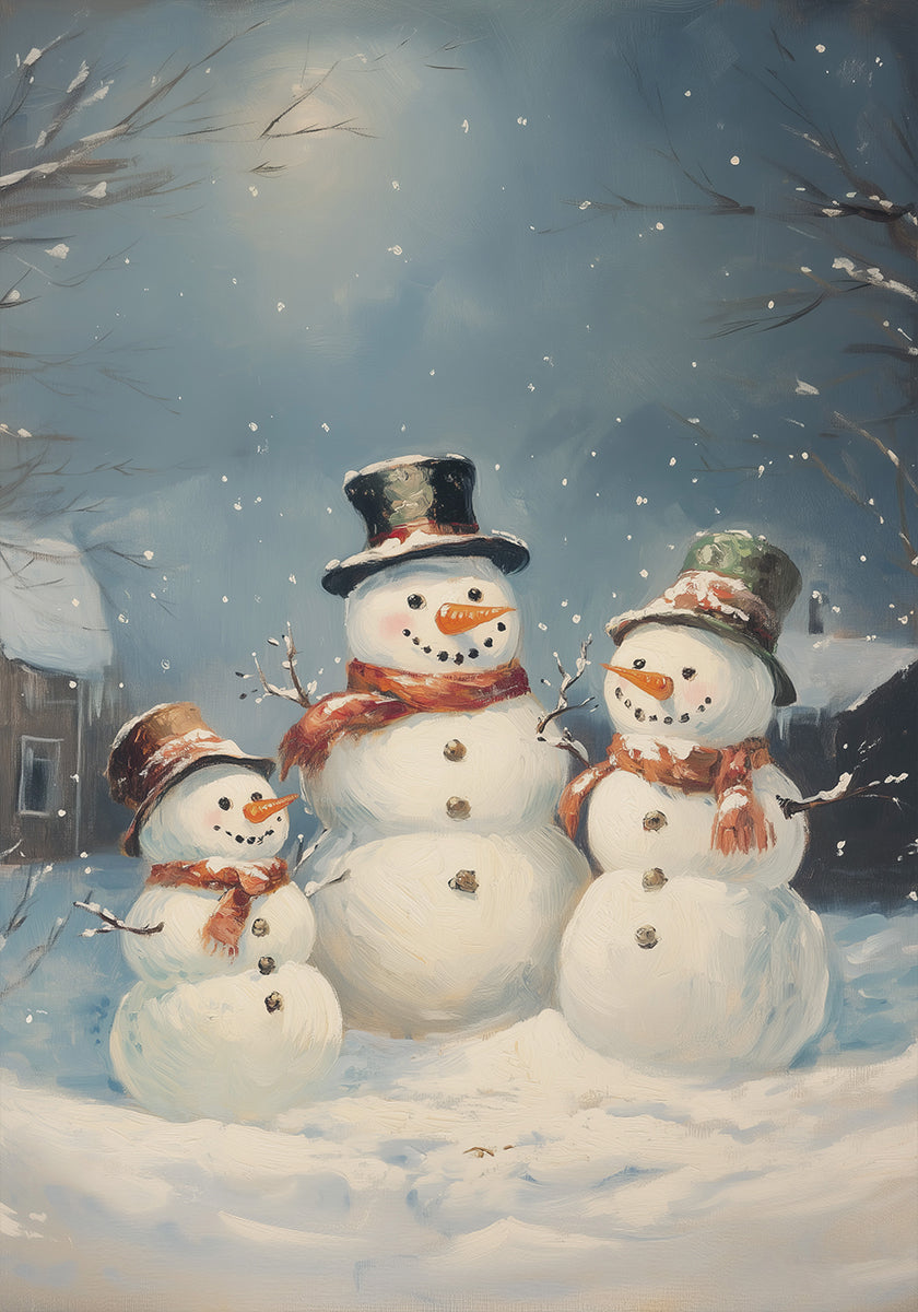 Familia de muñecos de nieve Póster