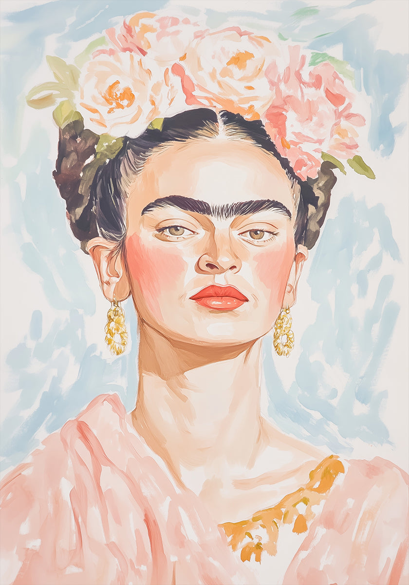 Frida Color Pastel Póster