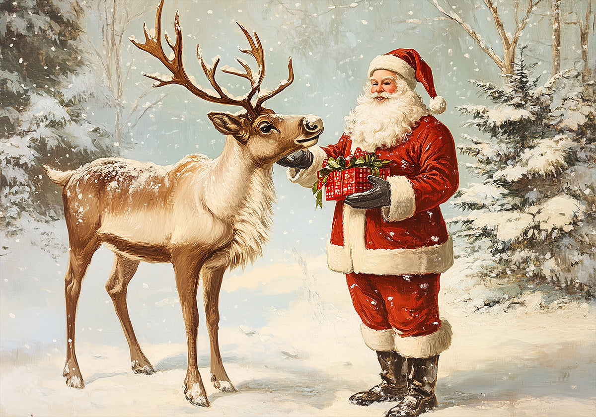 Pictufy Santa and Reindeer Plakat