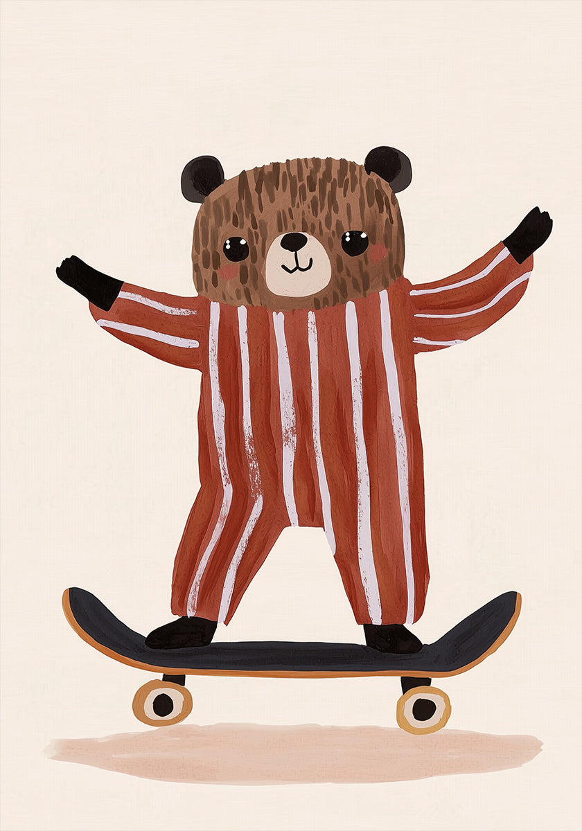 Alegría del oso patinador