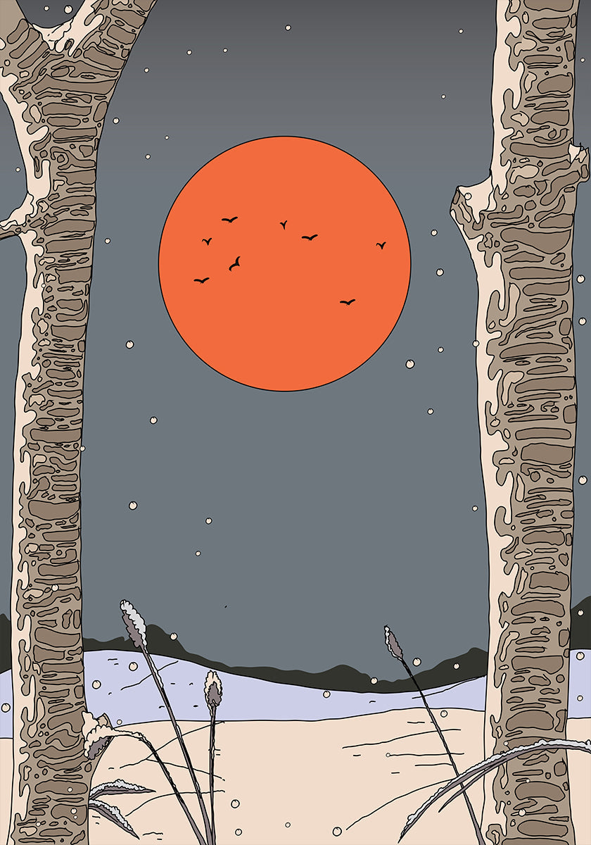 Póster Paisaje de invierno