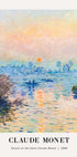 Sunset on the Seine Poster by Claude Monet Plakat - Posterbox.dk