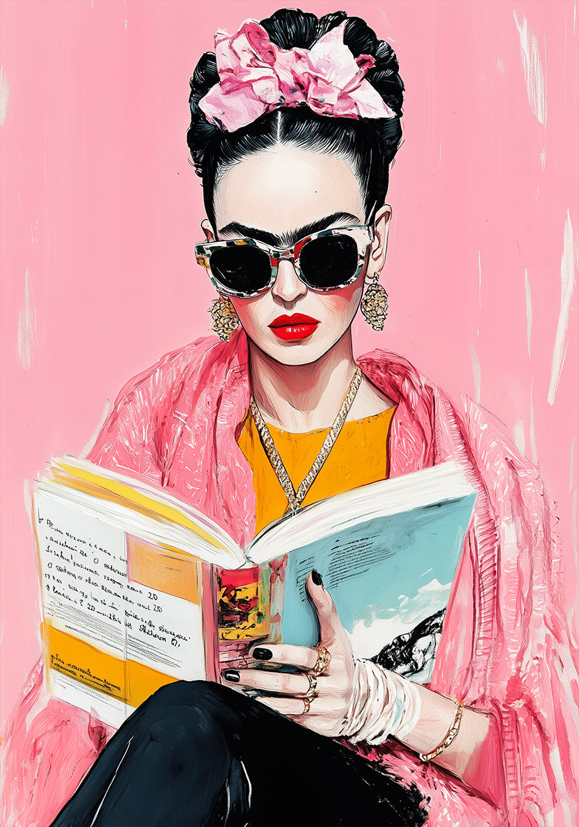 Libro de lectura de Frida Póster