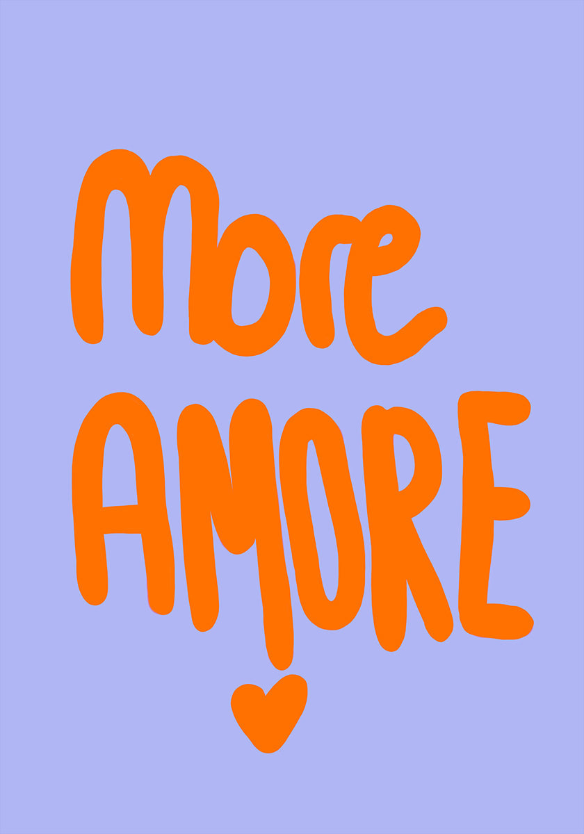 Tipografía atrevida en naranja vibrante Póster