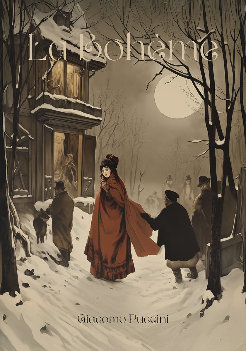 La Bohème Opera Captures A Winter Plakat - Posterbox