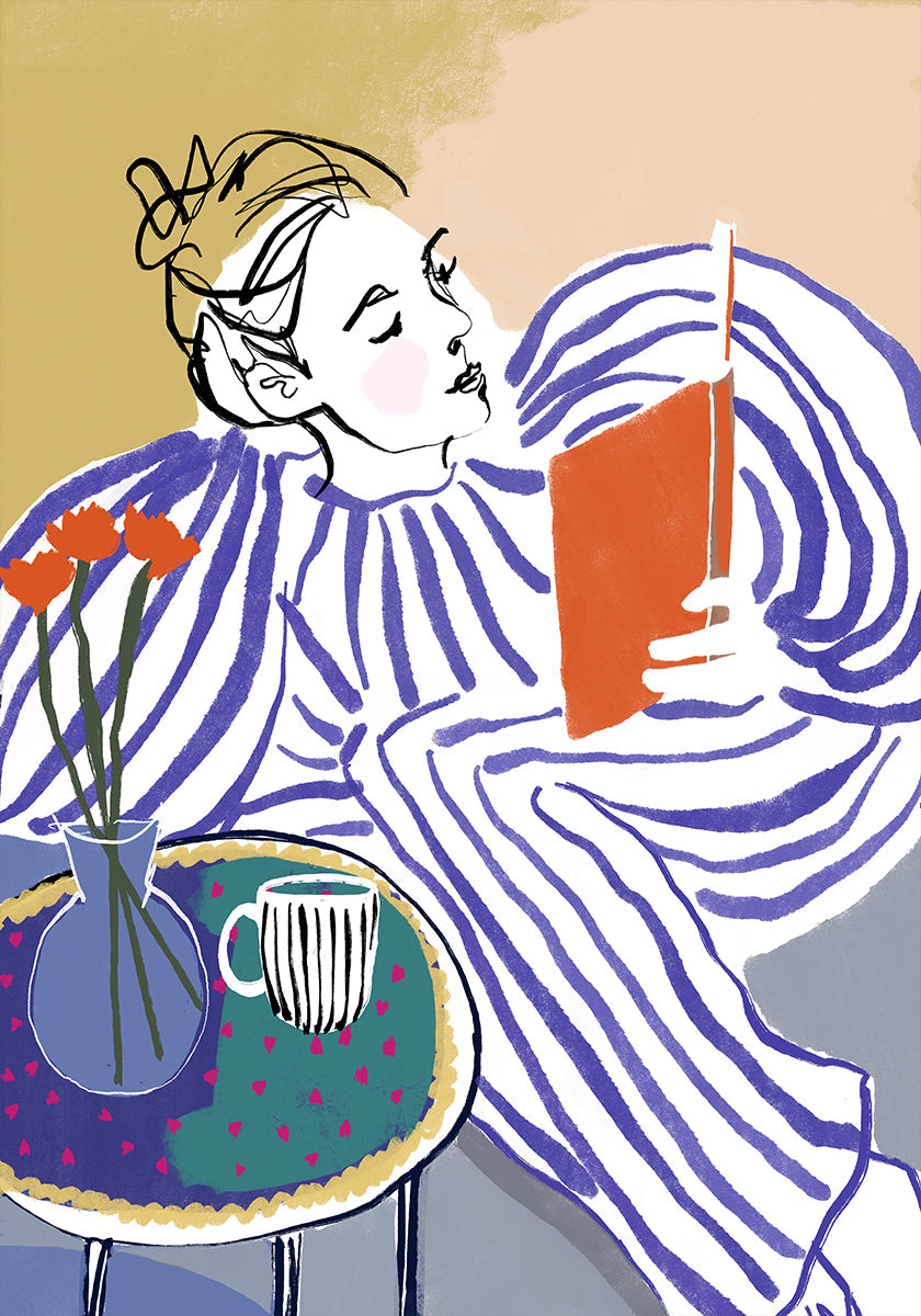 Acogedor rincón de lectura Póster