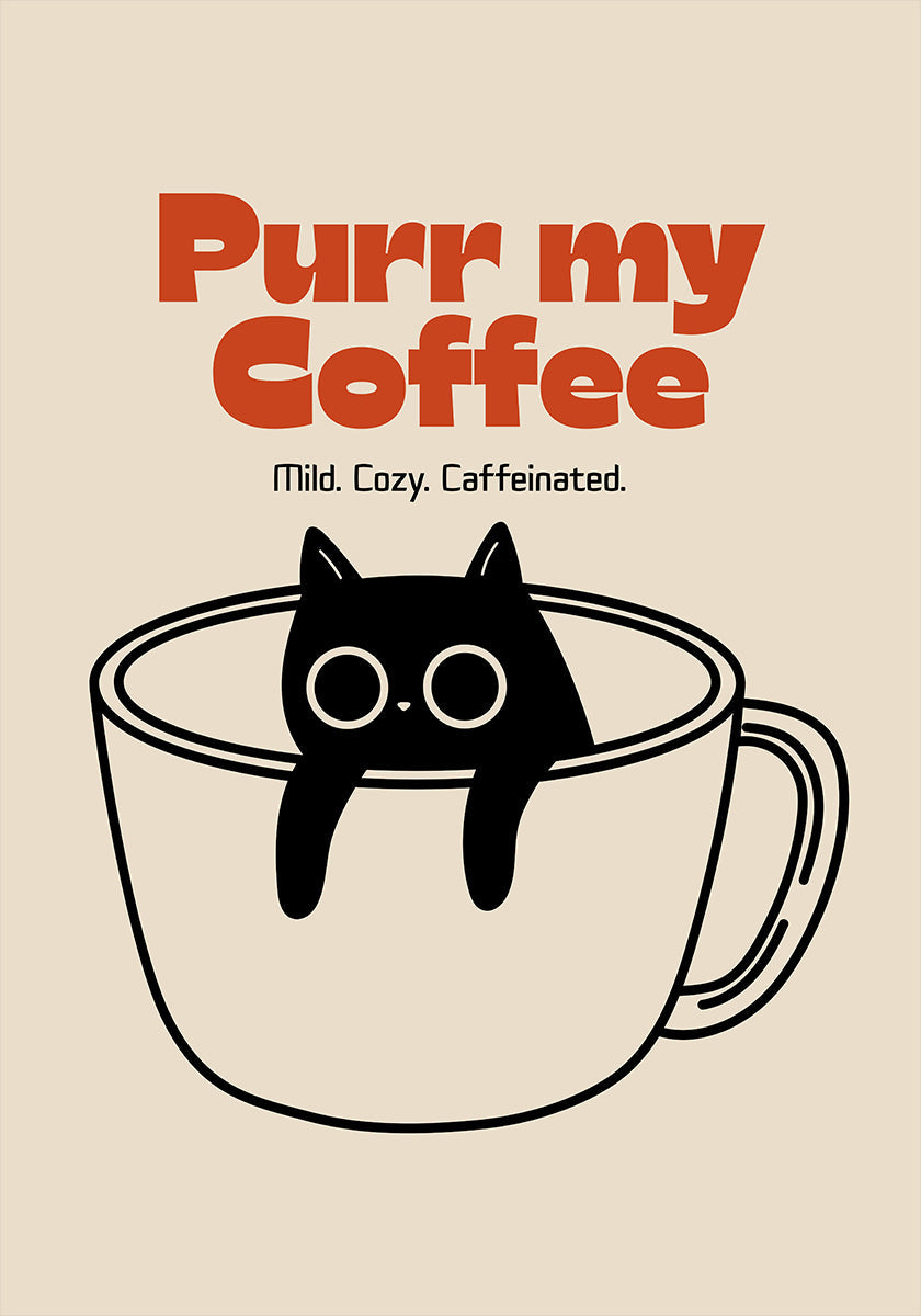 Ronronear mi café Póster