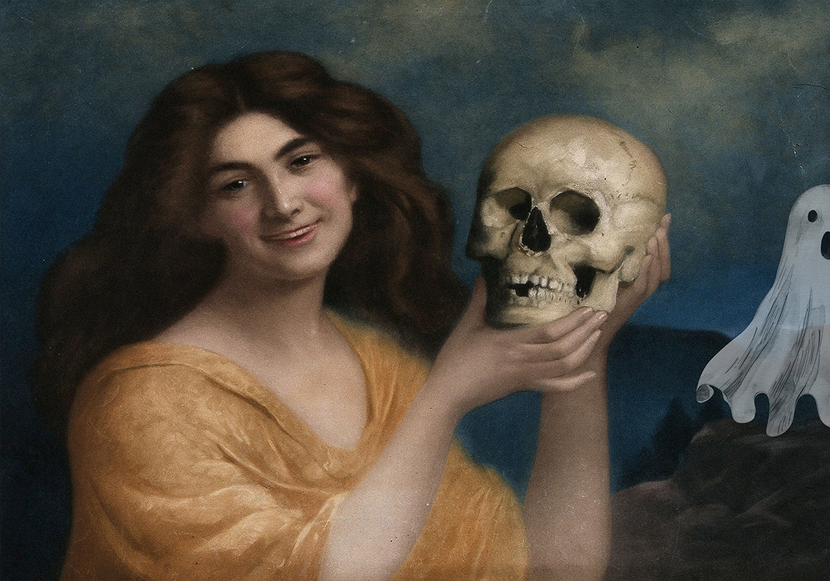 Collage de pintura de Halloween Póster