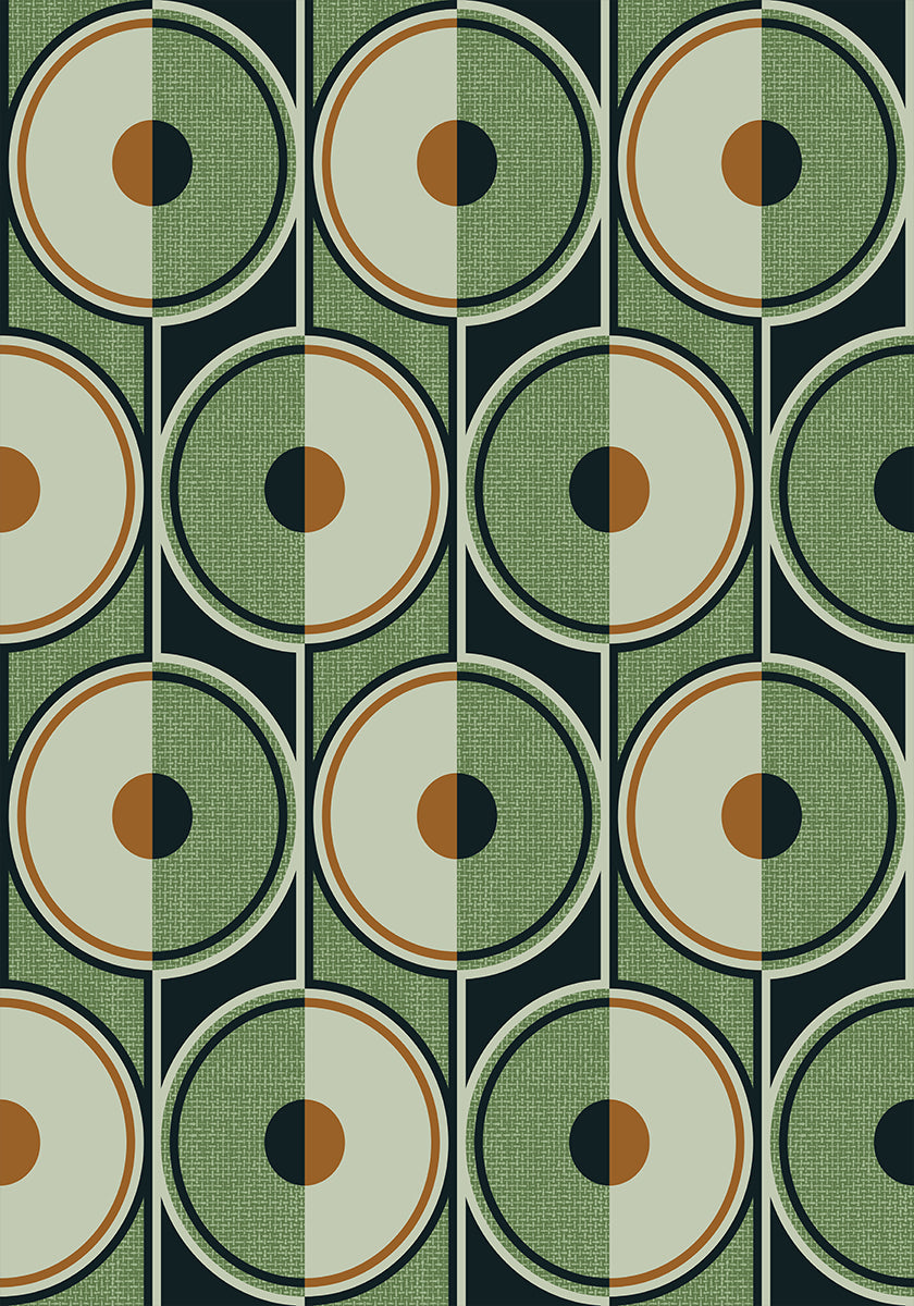 Círculos Retro Verde
