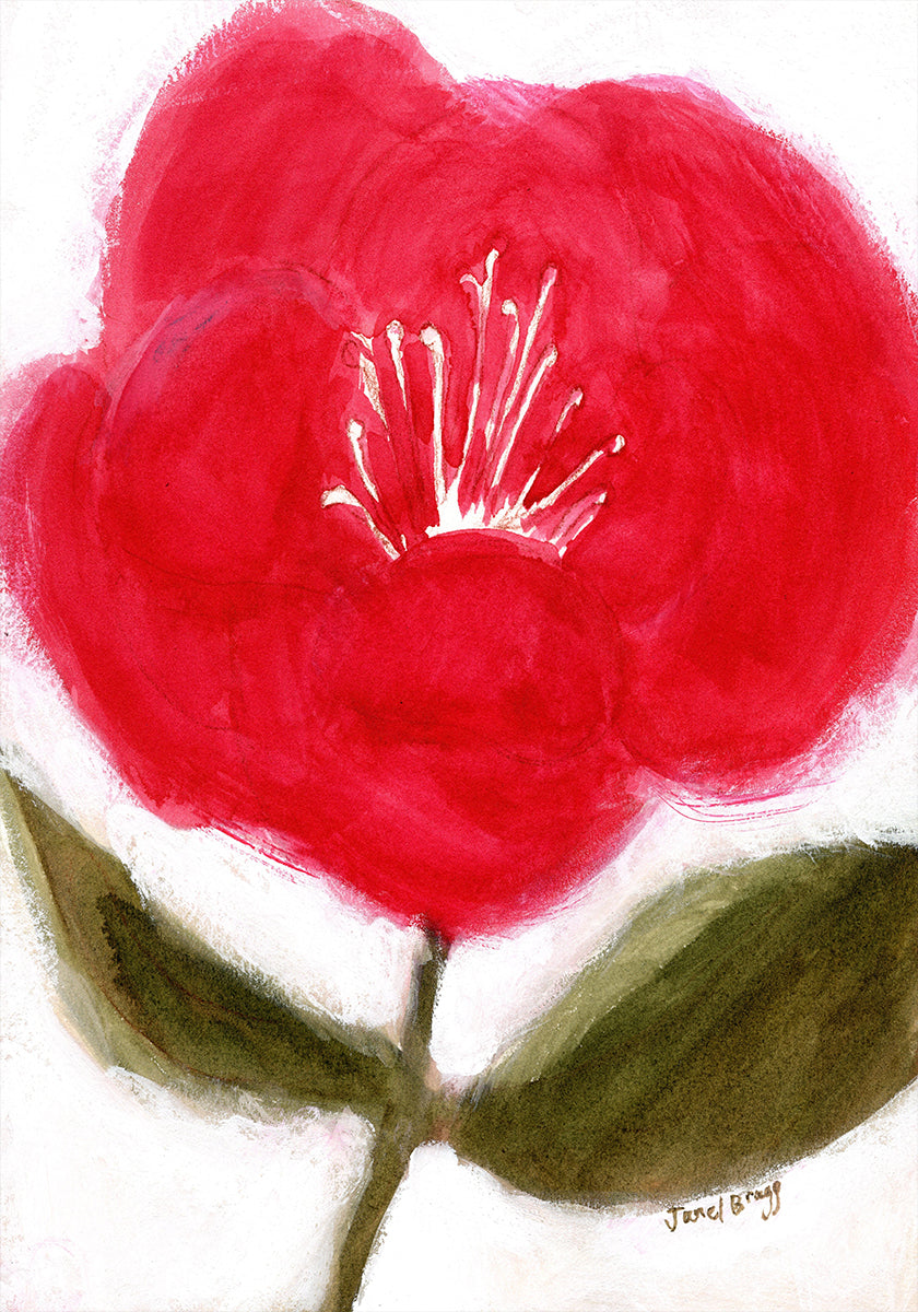 Floral en rojo para Cierra Póster