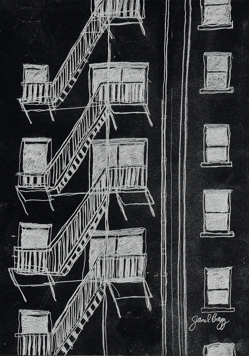 Fire Escape Negative Image Plakat