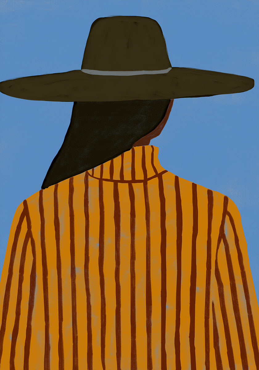 Modern Woman with Hat Plakat
