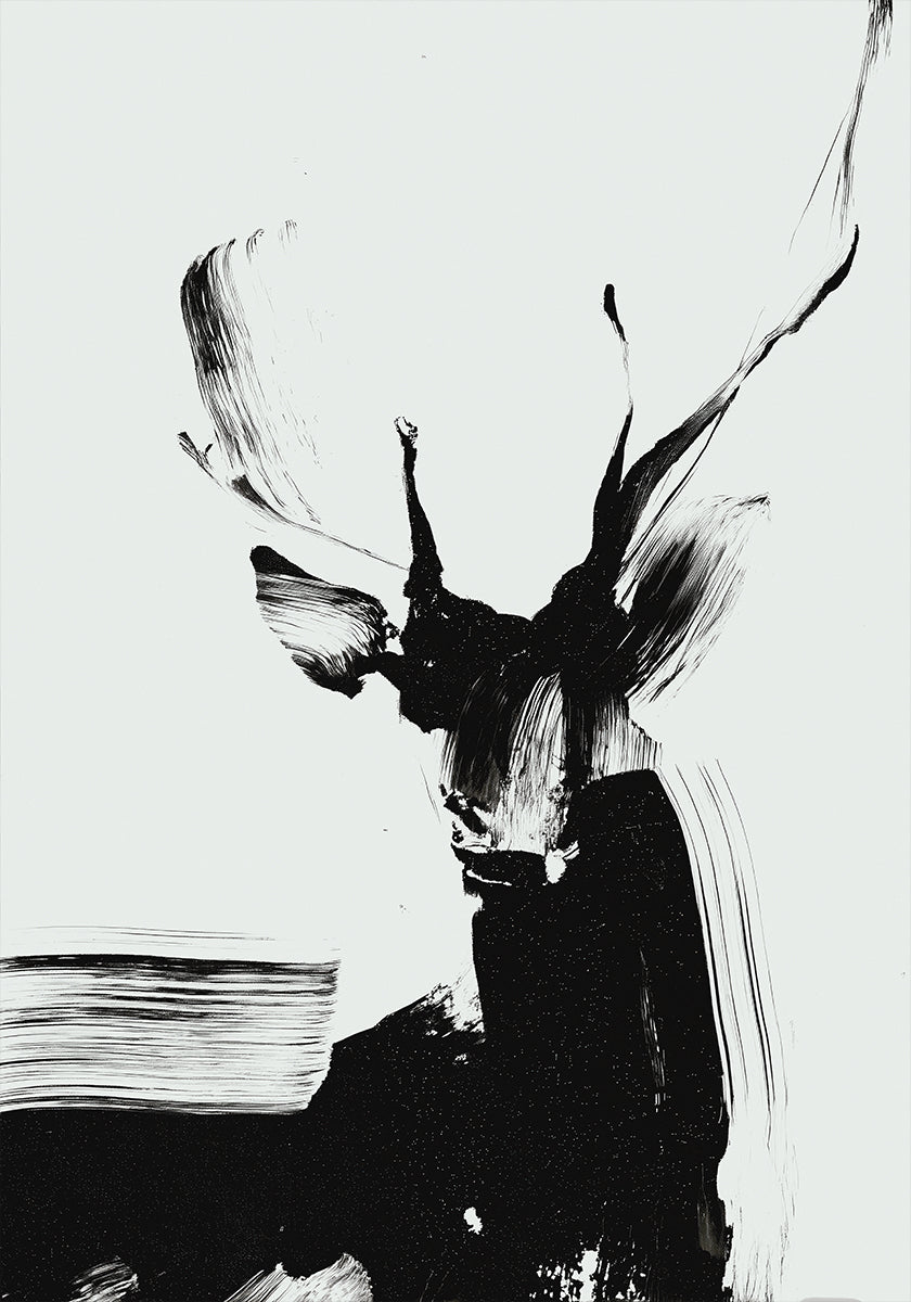 Pincelada De Ciervo En Póster