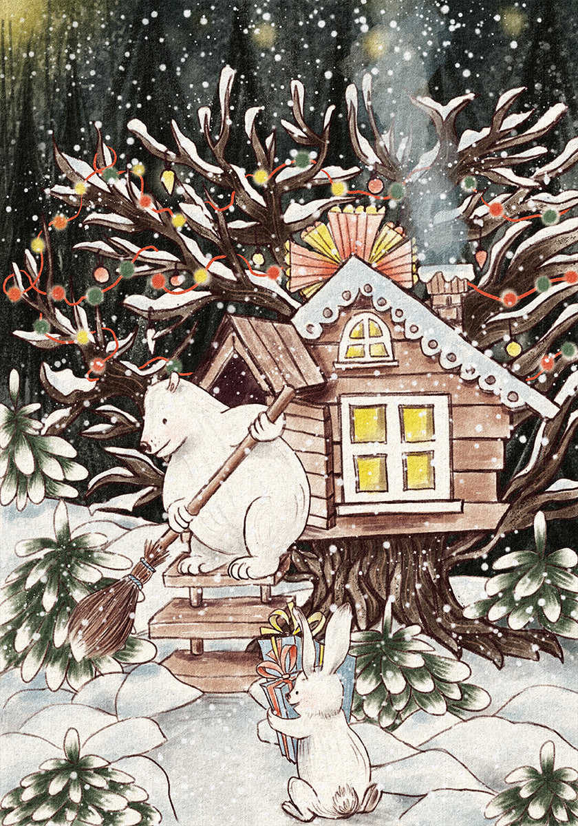 Christmas Treehouse Plakat - Posterbox