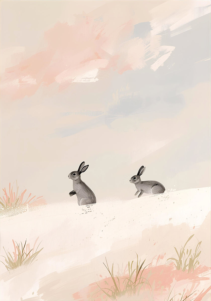 Hasen Im Schnee Póster