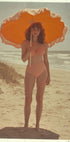 Retro Nostalgic Summer Girl Holding  Sun Umbrella (NEW) - Posterbox