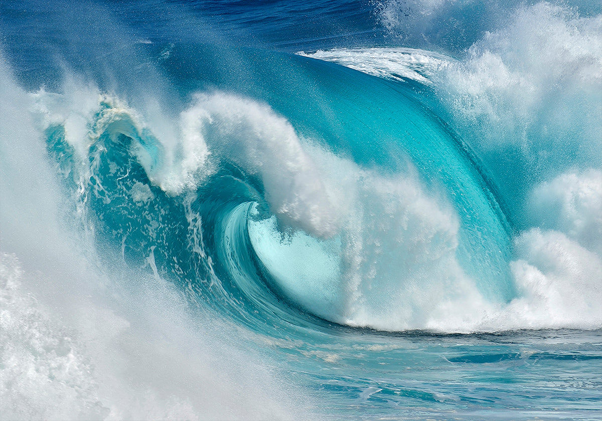 Cuando el océano se convierte en fuego azul Póster