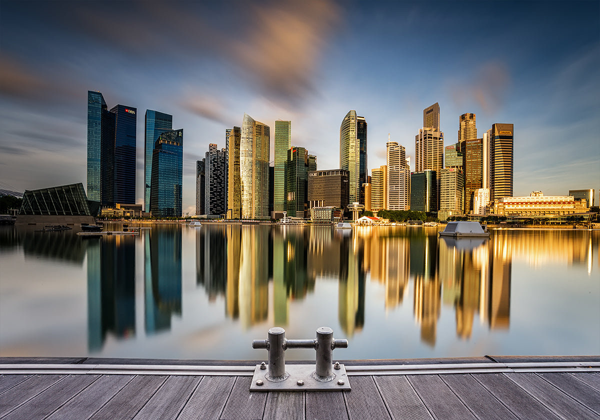 Mañana dorada en Singapur