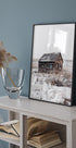 Sandhills Cabin in Snow Plakat - Posterbox.no