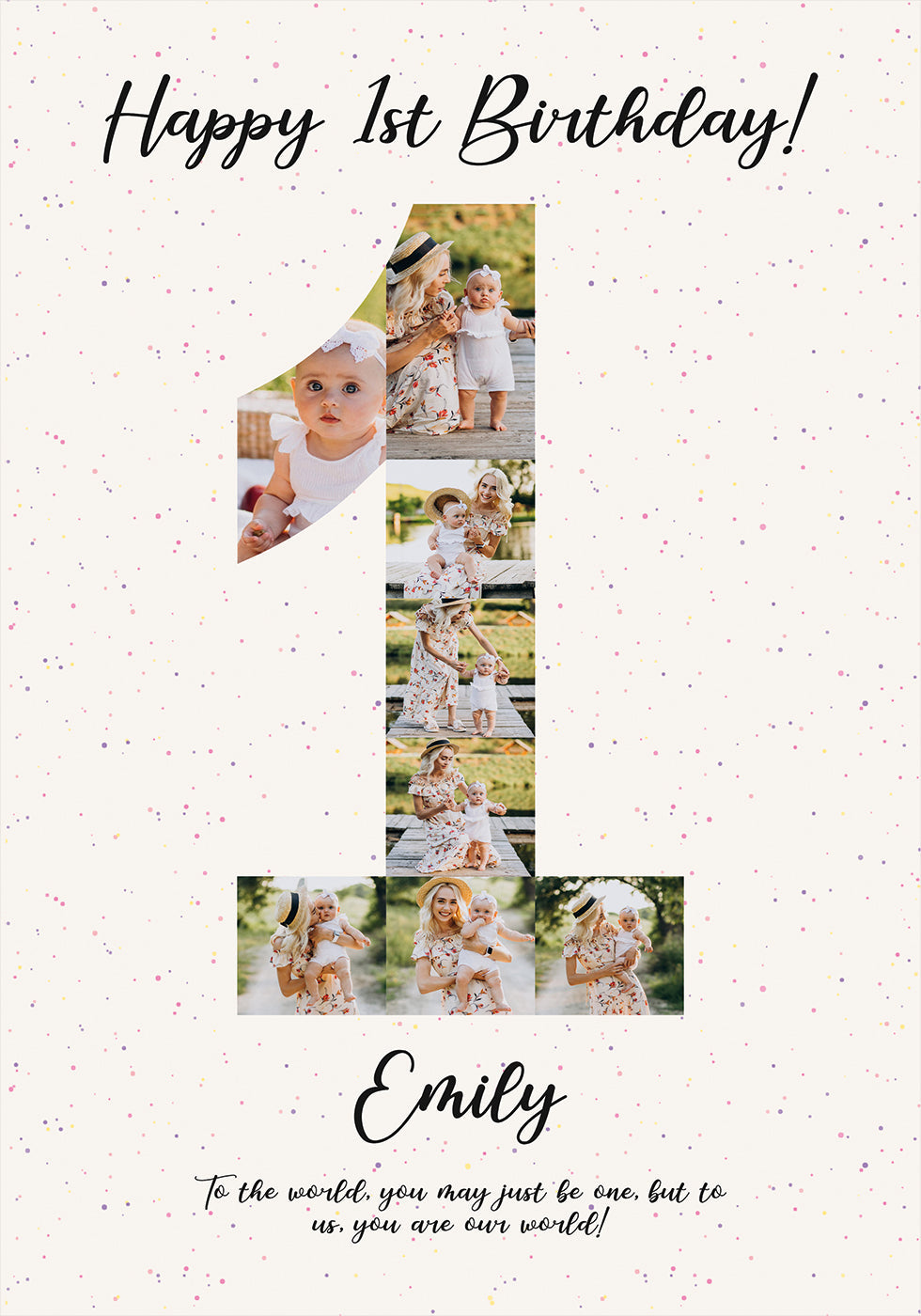 Happy 1st Birthday Personal Poster - Posterbox