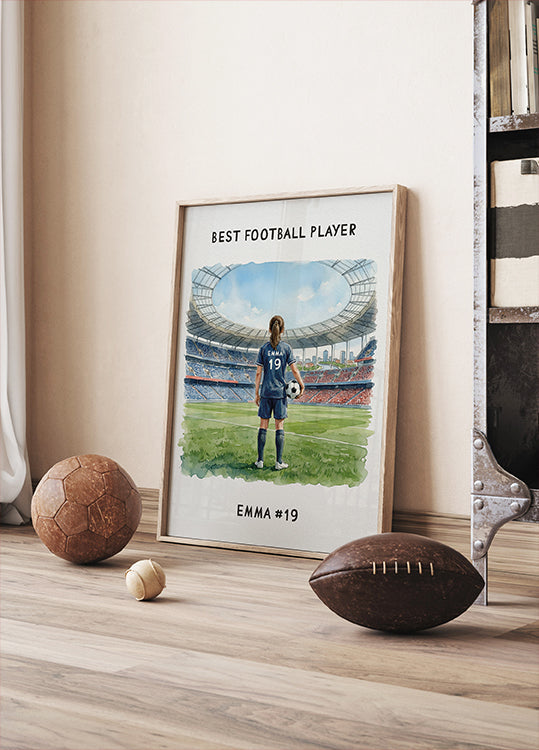 Youth football Girl Personal 2 - Posterbox