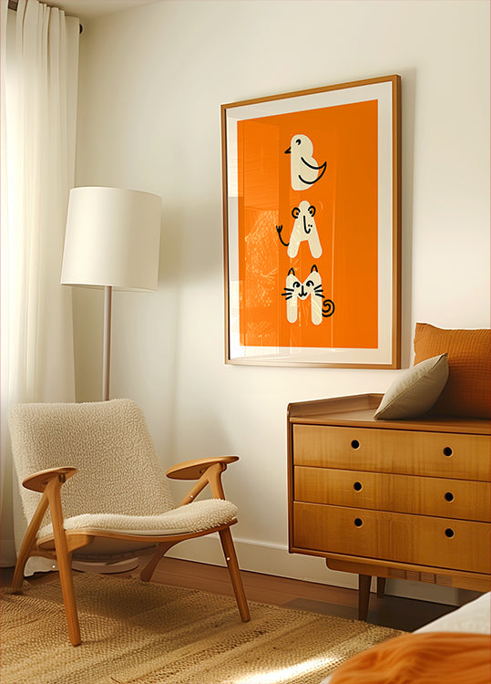 BAM kidult Illustration Orange red (NEW) - Posterbox