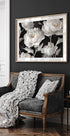 White Peonies On Black Julia Cheney (NEW) - Posterbox