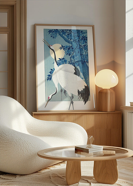 Cranes In a Moonlit Night (NEW) - Posterbox