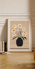 White Flowers in Black Vase (NEW) - Posterbox