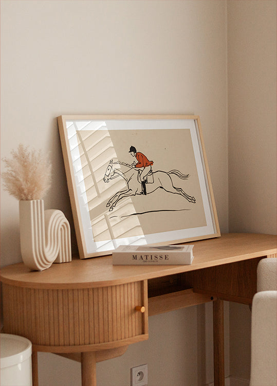 Vintage Equestrian Sketch Poster - Posterbox