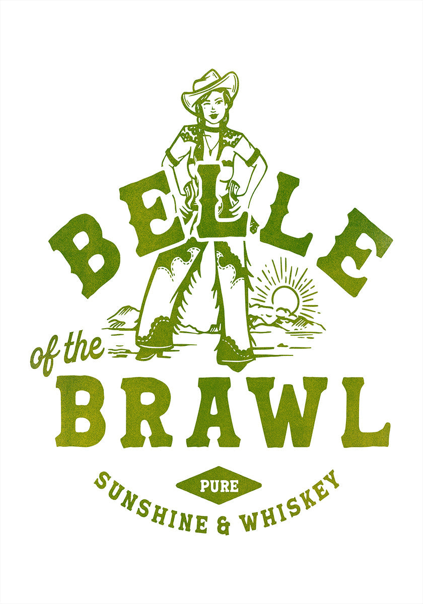 Belle Of The Brawl Cowgirl Wall Art (NEW) - Posterbox