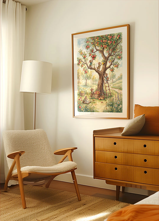 Mice picking apples Poster - Posterbox