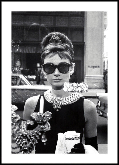 Póster de Desayuno con diamantes de Audrey Hepburn 