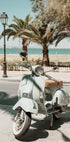 Blue Vespa Scooter Plakat - Posterbox.dk