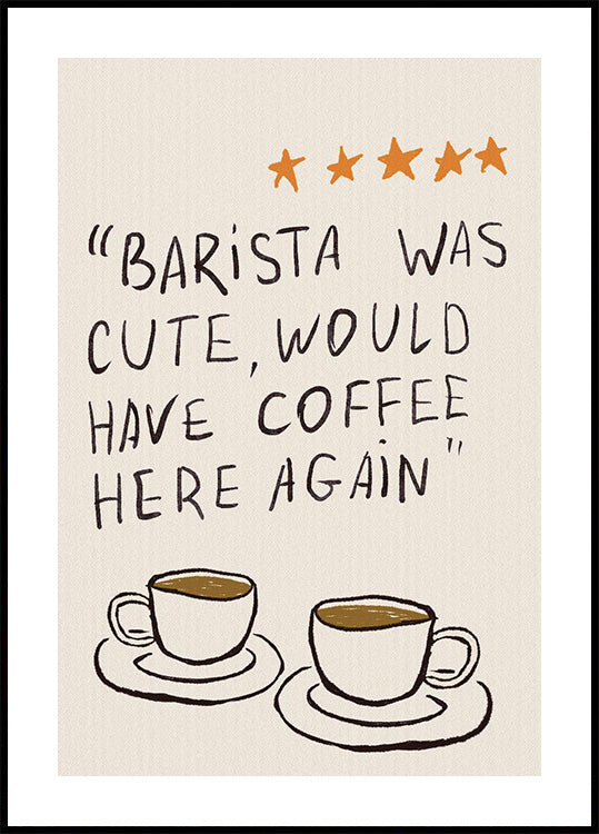 Póster de Barista era lindo