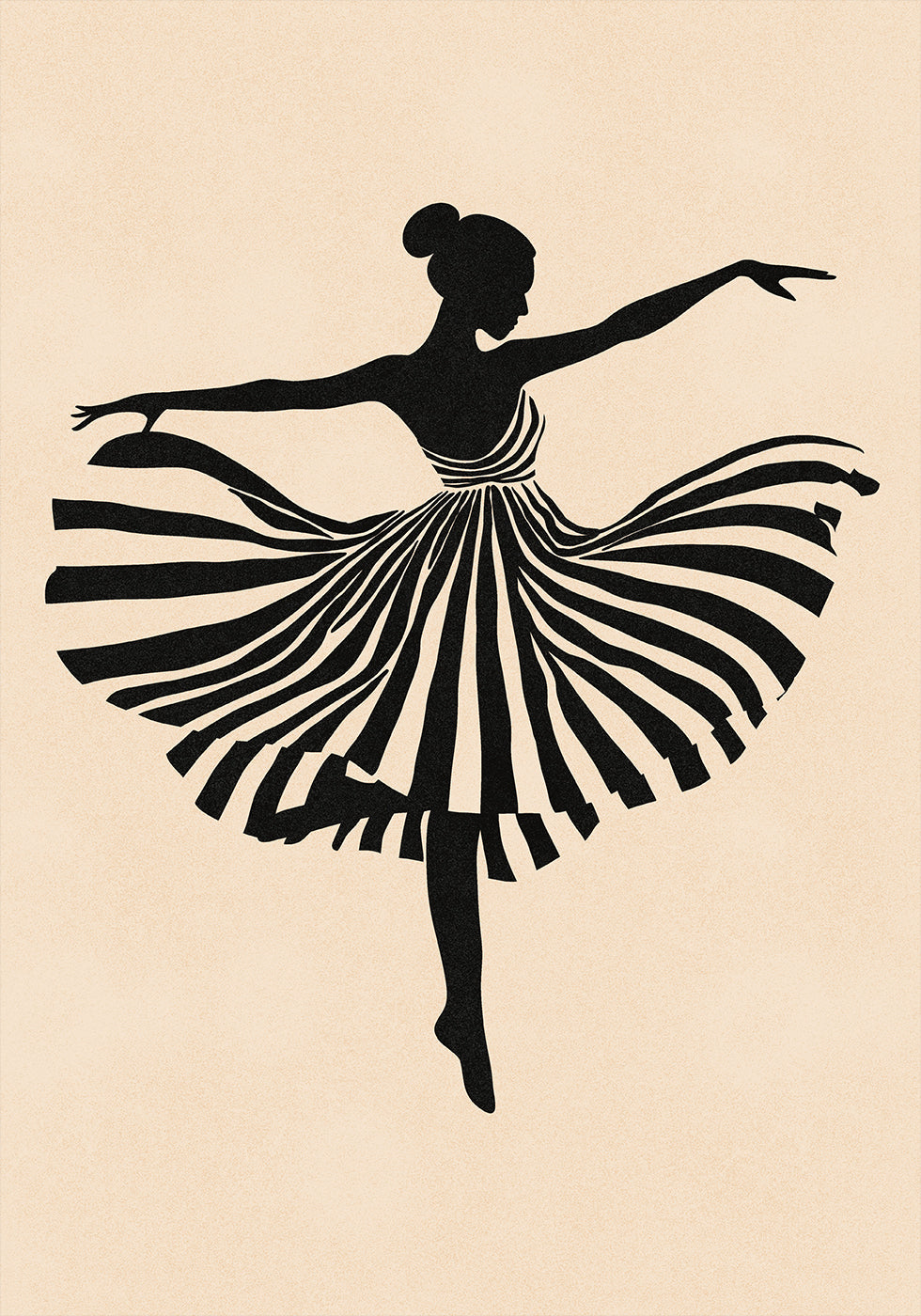 Póster Silueta bailando