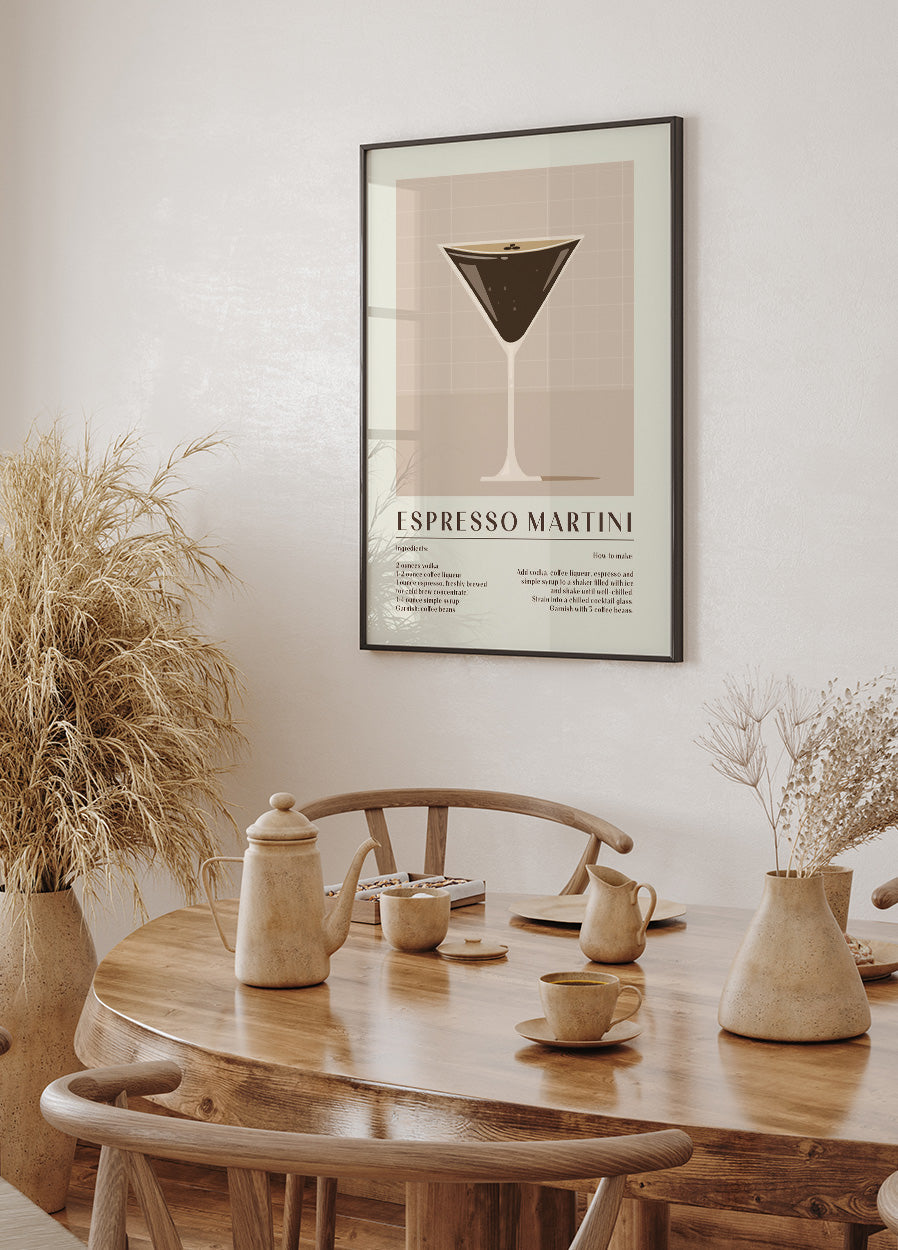 Afiche de martini espresso