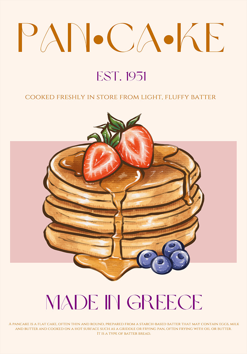 Panqueques griegos esponjosos Póster