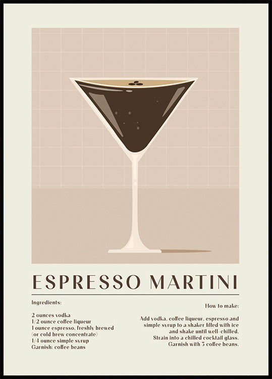 Afiche de martini espresso