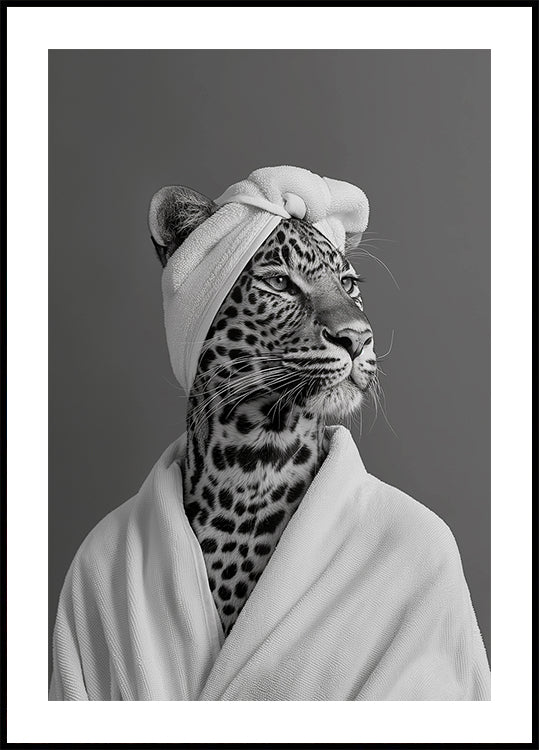 Día de spa Lady Leopard Póster
