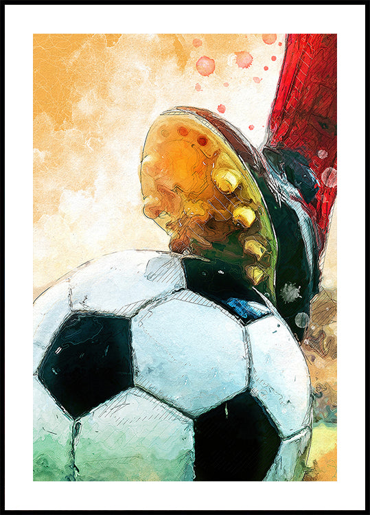 Fútbol 1 arte deportivo Póster