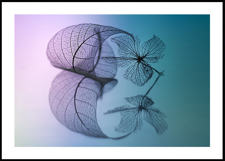 Historia de hojas y flores Póster