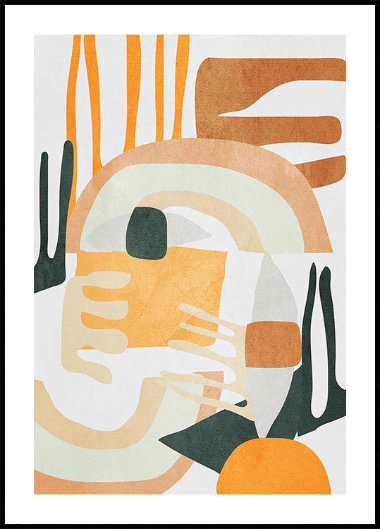 Póster Armonía abstracta de formas geométricas