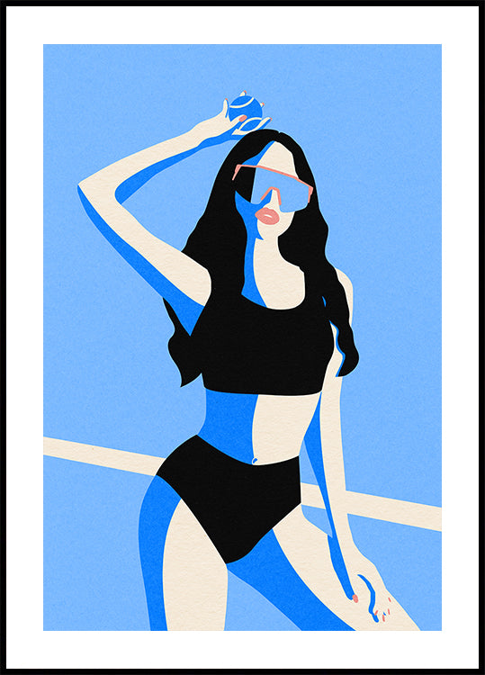 Chica deportiva azul