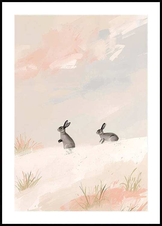 Hasen Im Schnee Póster