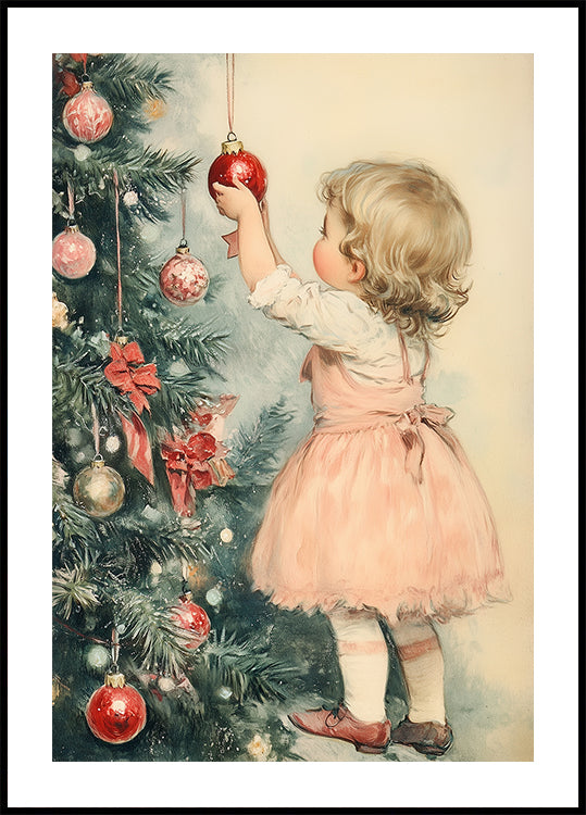 Póster Niña en Nochebuena