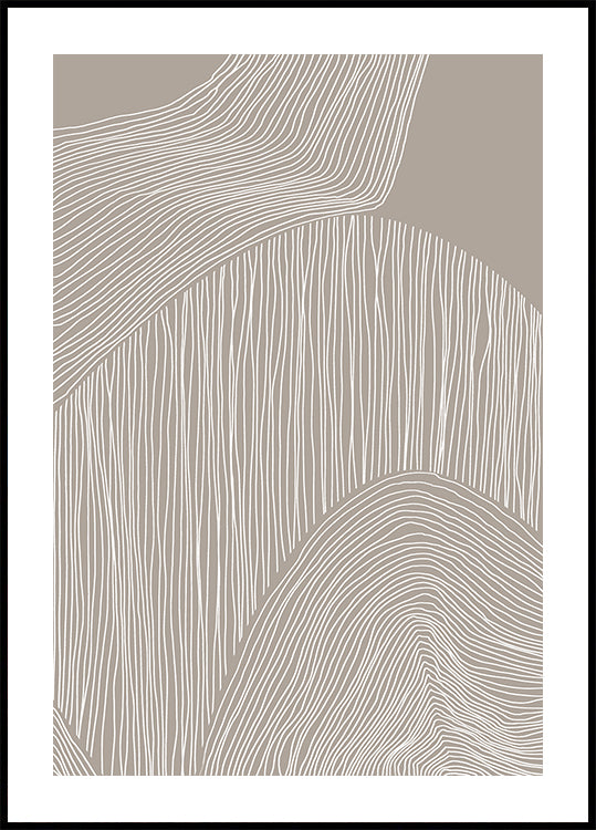 Líneas orgánicas abstractas Póster