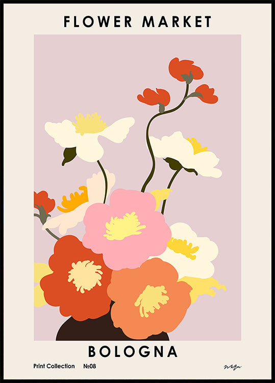 Mercado de las Flores. Póster Bolonia